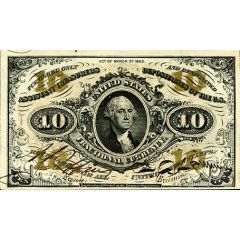 10 Cents `Fractional Currency` - 3rd series
