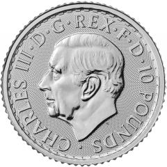 10 Pounds - Charles III 1/10th oz Fine Platinum