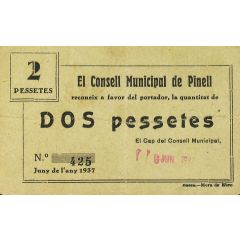 2 Pesetas Pinell de Brai