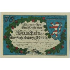 75 Pfennig Leuchtenburg - Issue 2D: Wartburg