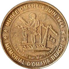 Monnaie de Paris Tourist Token - Mémorial d`Omaha Beach Musée Omaha - 6 juin 1944