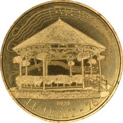Jeton Touristique - Monnaie de Paris - Le Trait - Le kiosque à musique 1924
