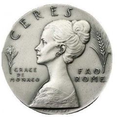 Monaco Silver Medal 1976 ND Grace Kelly in Support of FAO the Food and Agriculture Organisation of the United Nations