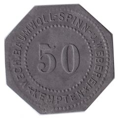 50 Pfennig - Kempten Mechanische Baumwollspinnerei
