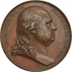 Medal - Louis XVIII Arrival to shore of the new king