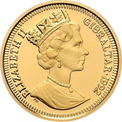 70 ECUs / 50 Pounds - Elizabeth II Charlemagne, facing right