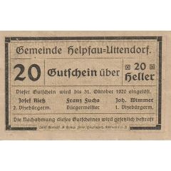 20 Heller Helpfau-Uttendorf