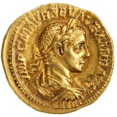 Aureus - Severus Alexander P M TR P II COS P P, Pax