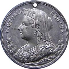 Medal - Victoria Diamond Jubilee; A. Miesch, white metal, 32mm