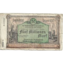5 000 000 Mark Rheinische Stahlwerke