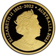 25 Dollars In the name of Elizabeth II, 6th Portrait - Fighting Kangaroos, Gold Proof
