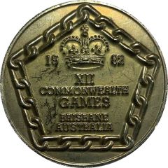 Medal - XII Commonwealth Games - Brisbane 1982 Event Souvenir