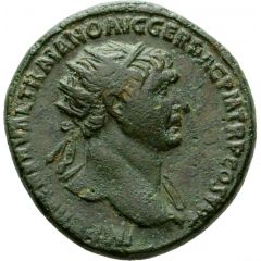 Dupondius - Trajan S P Q R OPTIMO PRINCIPI S C, Roma and Victory