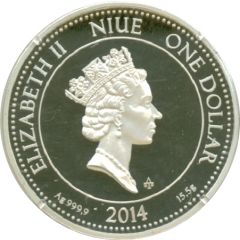 1 Dollar - Elizabeth II Aureus Fortuna