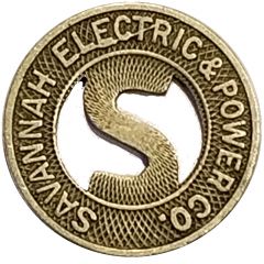 1 Zone Fare - Savannah Electric and Power Co. Savannah, Georgia