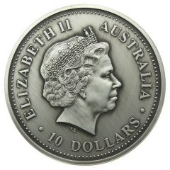 10 Dollars - Elizabeth II 4th Portrait - Evolution of Time - Silver Bullion Coin