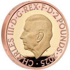2 Pounds - Charles III 350th Anniversary of the Royal Observatory, Greenwich, Gold Proof