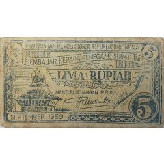 5 Rupiah Revolutionary Government of the Republic of Indonesia