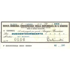 250 Lire Banca Agricola Commerciale della Repubblica di San Marino