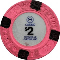 Token/Chip - 2 Dollars - Sheraton Breakwater, Queensland Casino Chip