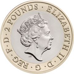 2 Pounds - Elizabeth II 5th portrait, Shakespeare, History