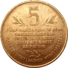 Token - Karl A. Lingner 5 Warenpunkte