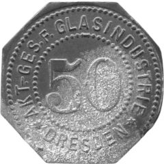 50 Pfennigs - Dresden Akt. Ges. F. Glasindustrie
