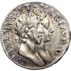 3 Pence - William and Mary 1st busts, incl. Maundy