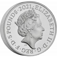 5 Pounds - Elizabeth II Remembrance Day 2021, Silver Piedfort