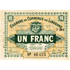1 Franc - Chambre de Commerce de Libourne 33