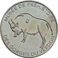 Jeton touristique - Monnaie de Paris - Quinson- - Musée de préhistoire des gorges du Verdon Auroch