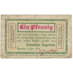 1 Pfennig Demminer Tageblatt
