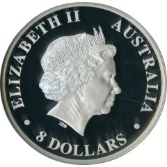 8 Dollars - Elizabeth II 4th Portrait - Koala - Silver Bullion Coin