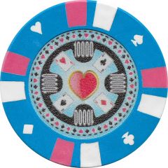 Poker Chip Suited, 2 Stripe - 10000