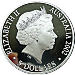 5 Dollars - Elizabeth II 4th Portrait - The Queen Mother - Silver Proof