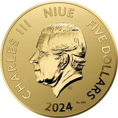5 Dollars - Charles III Year of the Dragon