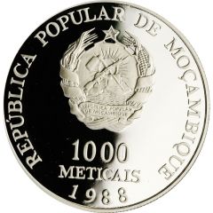 1000 Meticais Visit of Pope John Paul II, Silver Proof Issue