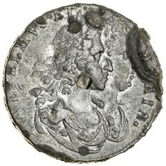 1/2 Penny - William and Mary draped busts