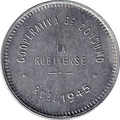 2 Pesetas - Cooperativa de Consumo La Rubinense