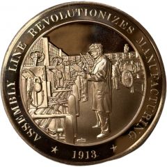 Medal - History of the United States Assembly Line Revolutionizes Manufacturing