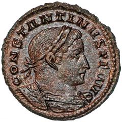 Nummus - Constantinus I ADVENTVS AVG N, Star, PLN, Londinium