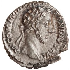 Denarius - Commodus TR P VI IMP IIII COS III P P, Pax