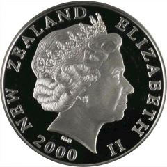 5 Dollars - Elizabeth II 4th Portrait, Pied Cormorant, Silver Proof