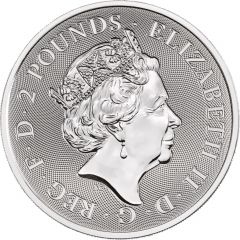2 Pounds - Elizabeth II Silver Valiant, 1 oz Fine Silver