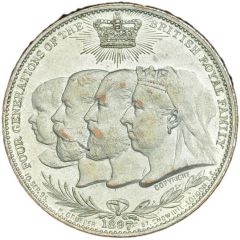 Medal - Victoria Diamond Jubilee; Four Generations, nickel-plated bronze