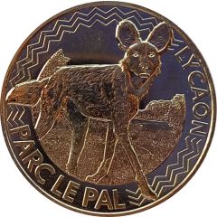 Jeton touristique - Monnaie de Paris - Parc le Pal - Le lycaon