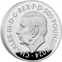 500 Pounds - Charles III Britannia & Liberty, Silver Proof