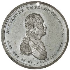 Medal - George III Visit from Russia, J. Westwood, white metal