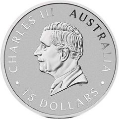 15 Dollars - Charles III 1st Portrait - Australian Kookaburra - Platinum Bullion