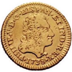 1/2 Escudo - Philip V Seville, 1st type
